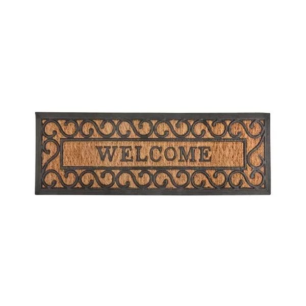 Kókuszrost lábtörlő  welcome felirattal 75x25cm