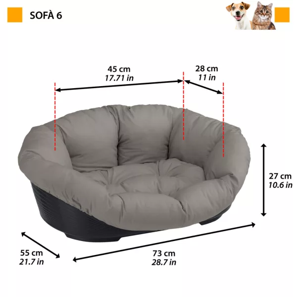 Ferplast Sofa 6 Szürke párna fekhellyel