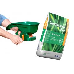   HandyPro kézi műtrágyakiszóró + New Grass műtrágya gyeptelepítéshez 15 kg