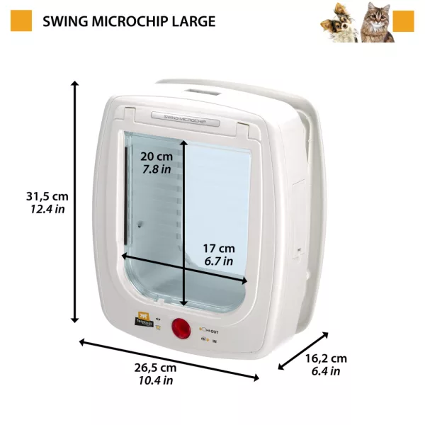 Ferplast Swing Microchip Large fehér kutya és macska ajtó