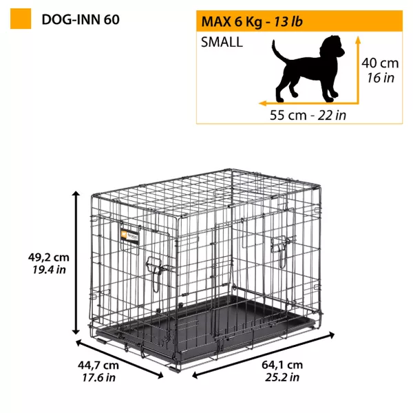 Ferplast  DOG-INN 60 összecsukható fém box kutyáknak