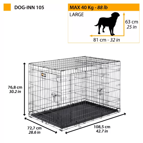 Ferplast  DOG-INN 105 összecsukható fém box kutyáknak