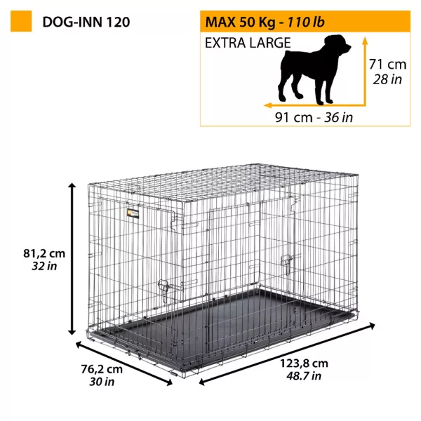Ferplast  DOG-INN 120 összecsukható fém box kutyáknak