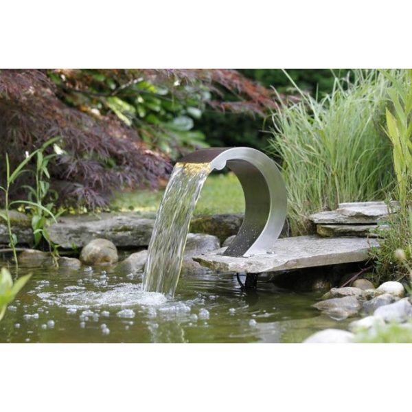 Mamba vízeséselem rozsdamentes acél S-LED világítással 24 x 27,5 x 13,5 cm