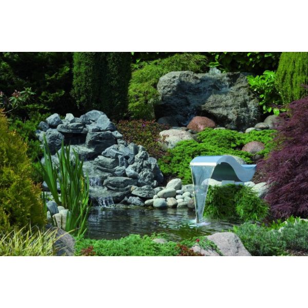 Birdy vízeséselem rozsdamentes acél LED világítással 35 x 60 x 30,5 cm