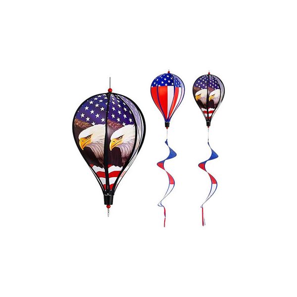 Madárriasztó ballon sasfej mintával, kék-fehér-piros színű