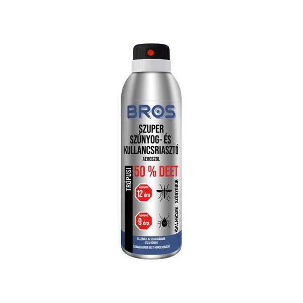 Bros szúnyog és kullancsriasztó trópusi aerosol 50% DEET 180ml