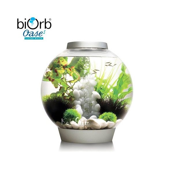 biOrb Classic akvárium 30 liter - LED - ezüst - Thermo