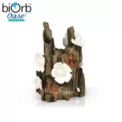 Fehér virágok fatuskón dekoráció – 14,3 cm – biOrb