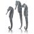 biOrb Seahorses 3 darabos metallic black