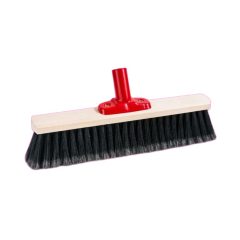   Utcai seprű, lombseprű, partvis, kefe, térkő és úttest seprű, lágy műanyag szállal, klikkes nyélre - 400 mm