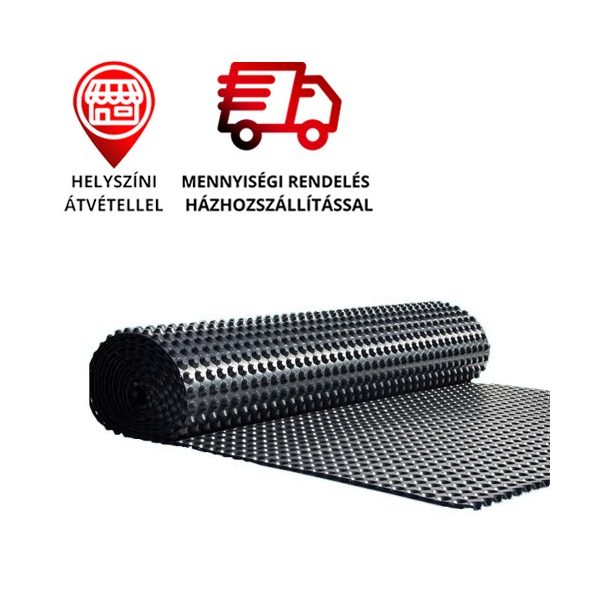 PM-S20 perforált felületszivárgó drén, dörken lemez 20 mm - 1000 g/m2 - 2 x 20 m ár/m2 - mennyiségi kiszállítás vagy telephelyi átvétel