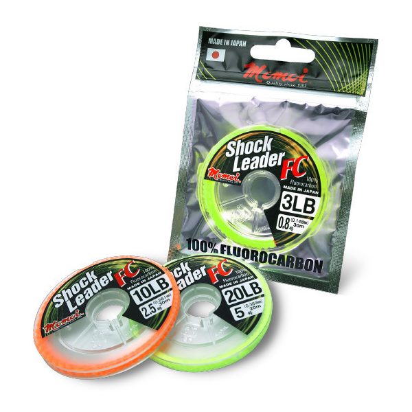 Momoi Shock Leader FC 30m 0.28mm 12lbs 100% víztiszta fluorocarbon előkezsinór