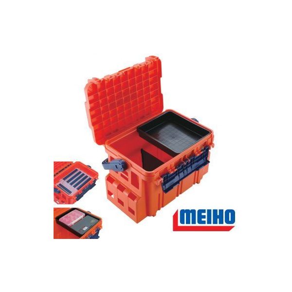 Meiho Bucket Mouth BM-5000 műanyag horgász láda fekete