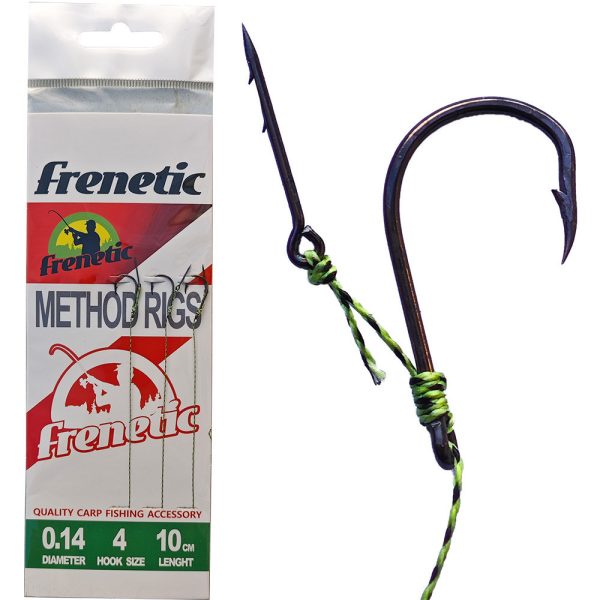 Frenetic előkötött horog csalitüskével 8-as horog 0,12 mm zsinór 10cm