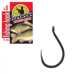   Frenetic FS270 fekete szakállmentes barbless lapkás feeder horog 8
