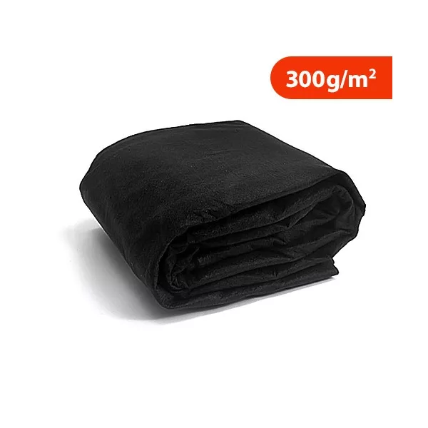 Geotextil 300 g/m2 2,0 m széles fekete / m2