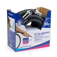 Locsolócső szett, 20 m, krómozott, réz szerelvényekkel