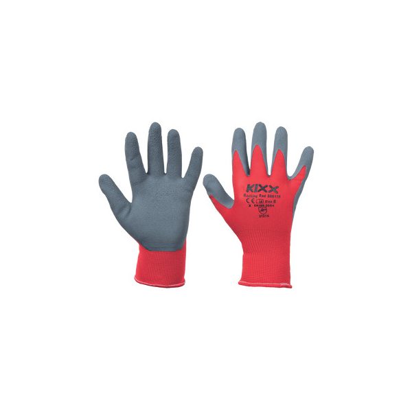 ROCKING RED kesztyű nylon latex te piros 9 méret