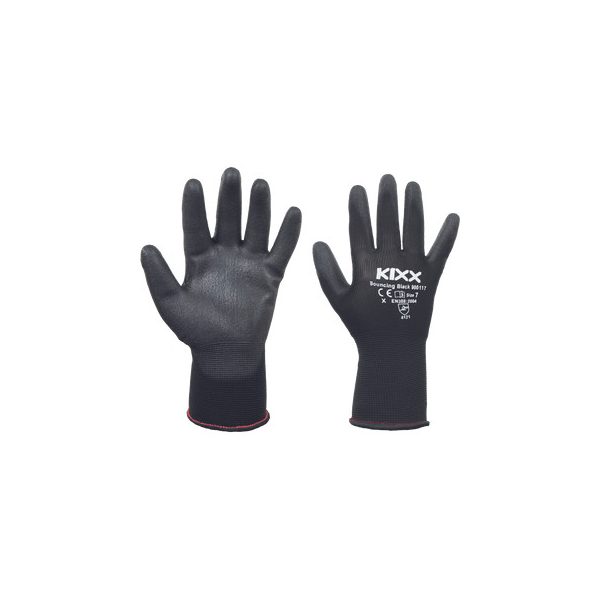 BOUNCING BLACK kesztyű nylon P fekete 10 méret