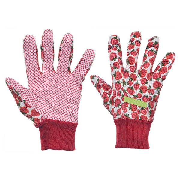 Fresh Fruit textil kesztyű piros 8 méret, 12 pár/karton 