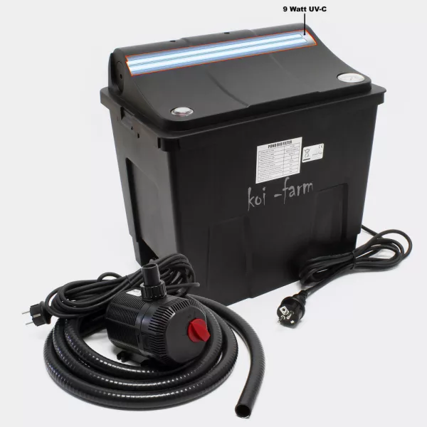 SunSun CBF-200T Tószűrő szett - 8 m3-es tavakhoz - 9 W UVC lámpa - 2500 l/h szivattyú