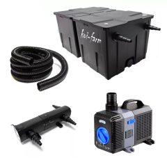   SunSun CBF-350B szűrő CTP-8000 szivattyú CUV-224 UV-C előszűrő 3 m tömlő + indító baktérium