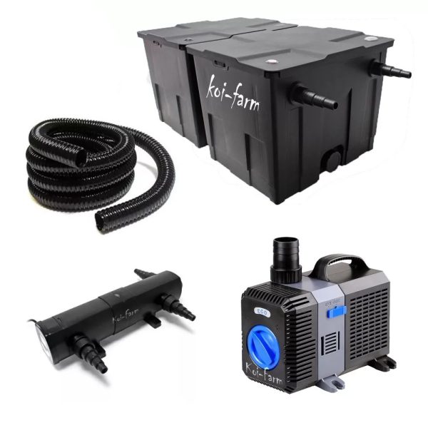 SunSun CBF-350B szűrő CTP-8000 szivattyú CUV-224 UV-C előszűrő 3 m tömlő + indító baktérium