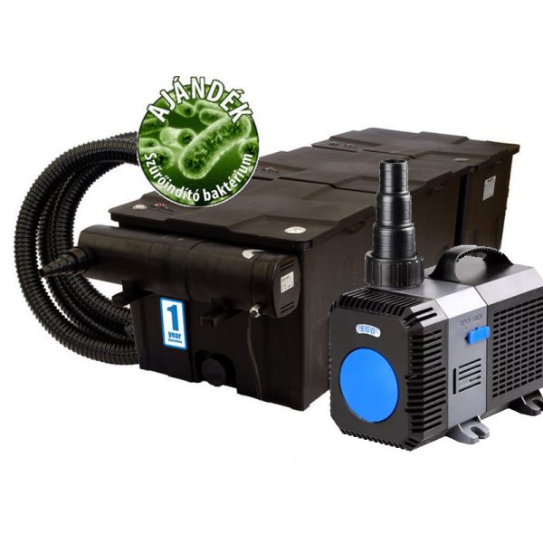 SunSun  CBF-350C szűrő CTP-8000 szivattyú CUV-236 UV-C előszűrő 3 m tömlő + indító baktérium