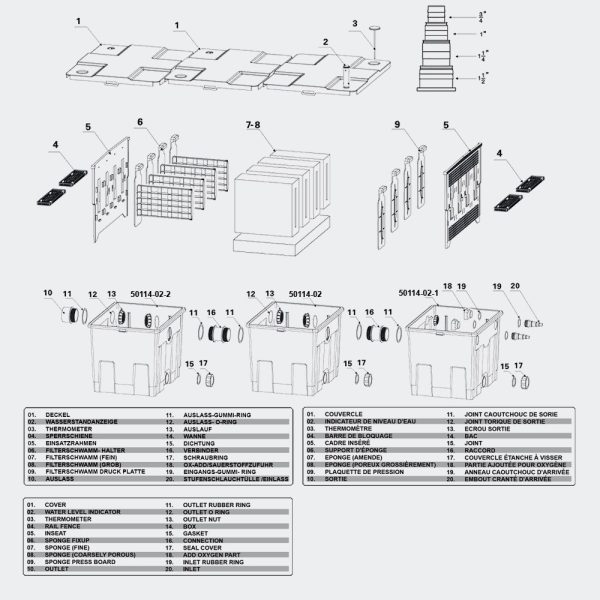 SunSun Bővíthető tószűrő 48 m³ CBF-350C