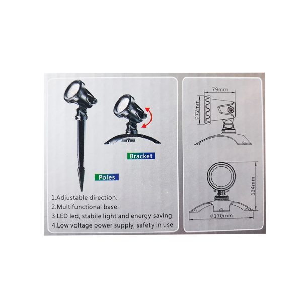 SunSun Grech CED-120 tavi lámpa tóhoz, patakokhoz 3W 12V