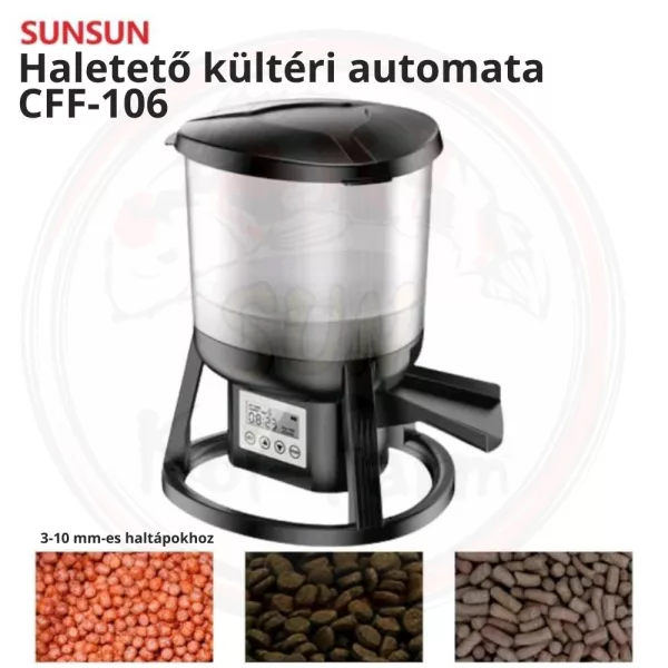 SunSun CFF-106 programozható akkumulátoros tölthető haletető automata adapterrel - széles szórás