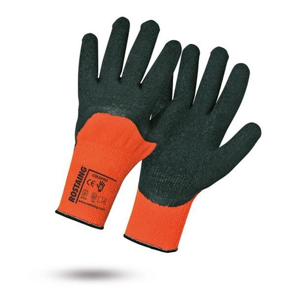 Rostaing Kötött kesztyű latex bevonattal téli kesztyű 9 méret (5db/csom)