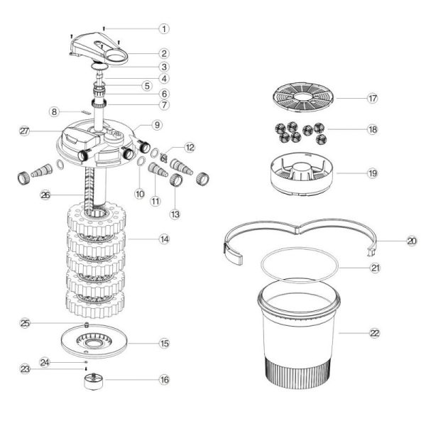 SunSun CPA-10000 nyomásszűrő - 11 W UVC lámpával