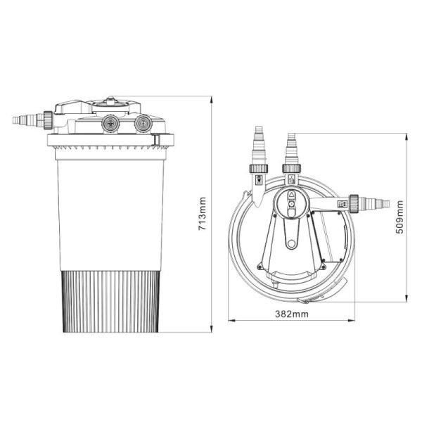 SunSun CPA-15000 nyomásszűrő - 18 W UVC lámpával