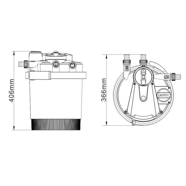 SunSun CPA-2500 nyomásszűrő  - 11W UVC lámpával
