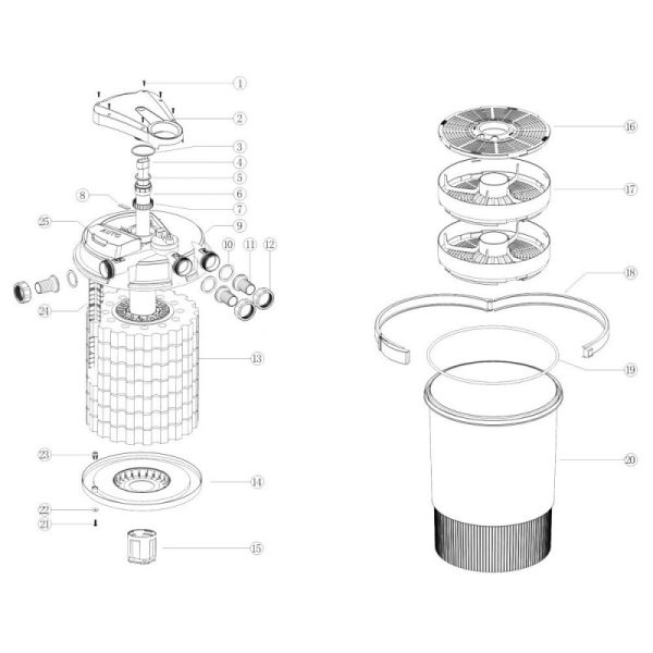 SunSun CPA-30000 nyomásszűrő - 55W UVC lámpával