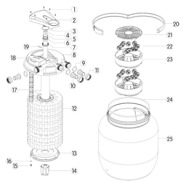 SunSun CPA-50000 nyomásszűrő - 55W UVC lámpával