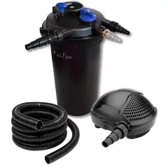   SunSun Grech CPF-15000 nyomásszűrő szett Pontec 8000 l/h szivattyúval és 18W UV-C lámpával + 3 m tömlő és indító baktérium