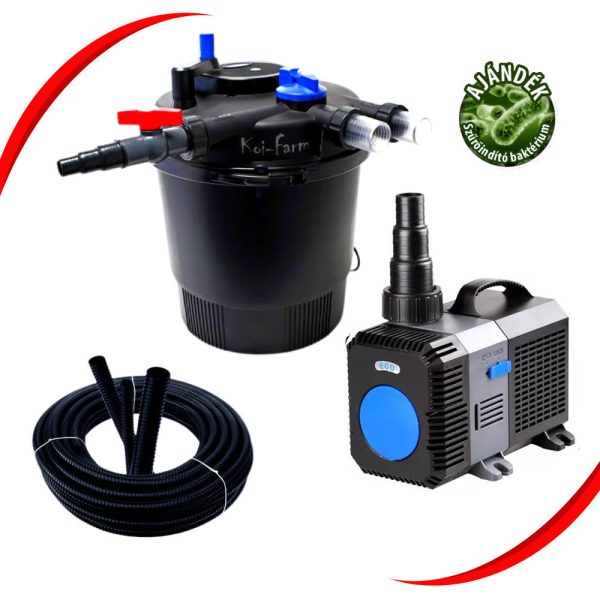 SunSun CPF-20000 nyomásszűrő szett CTP-10000 szivattyúval + 3 m tömlő és indító baktérium