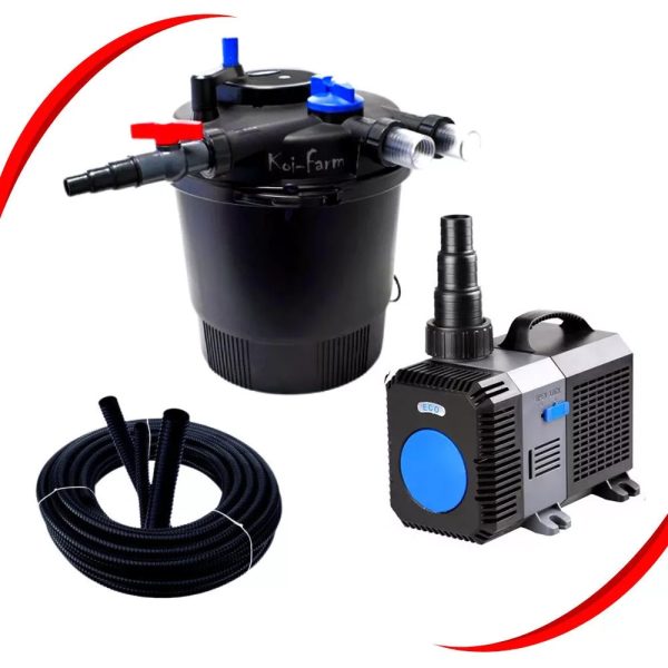 SunSun CPF-20000 nyomásszűrő szett CTP-12000 szivattyúval + 3 m tömlő és indító baktérium