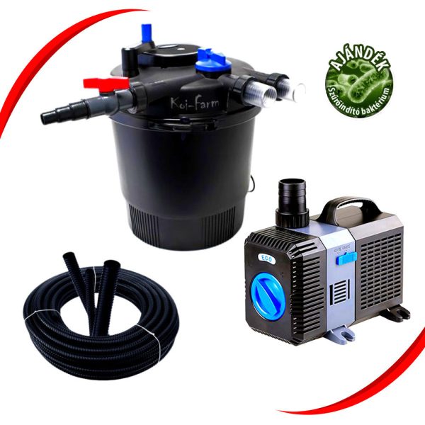 SunSun CPF-20000 nyomásszűrő szett CTP-8000 szivattyúval + 3 m tömlő és indító baktérium