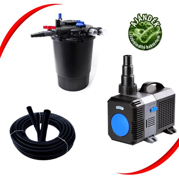 SunSun CPF-30000 nyomásszűrő szett CTP-12000 szivattyúval + 3 m tömlő és indító baktérium