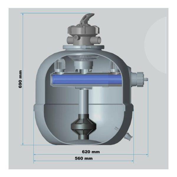 SunSun CSF-500 homokszűrő 36W-os UV lámpával 50 m3 tóhoz