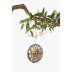 BOBBIE drót madáretető fekete kör alakú 7,5x23x23