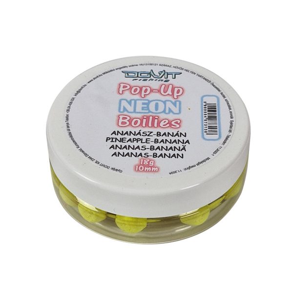 Dovit Pop-Up Neon Boilie 10mm - Ananász-banán