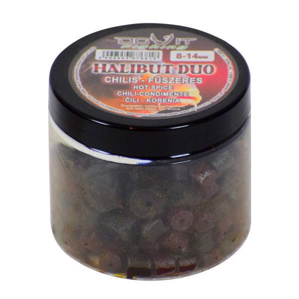 Dovit Halibut Duo 8-14mm 100 g - Chilis - fűszeres