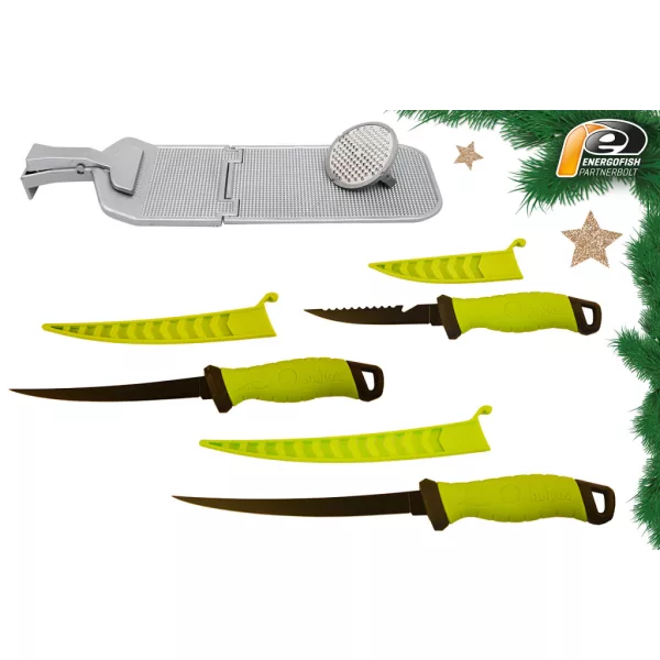 KARÁCSONYI FLUO ALL-IN KÉS SZETT