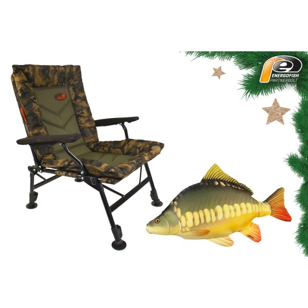 KARÁCSONYI COMFORT CAMO SZÉK AJÁNDÉK 61CM-ES PONTYPÁRNÁVAL