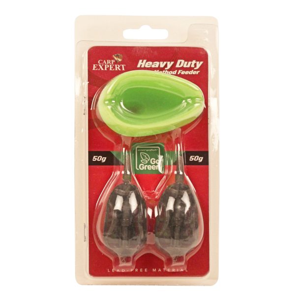 CARP EXPERT HEAVY DUTY METHOD FEEDER 70G+70G TÖMKÖDŐVEL GO GREEN